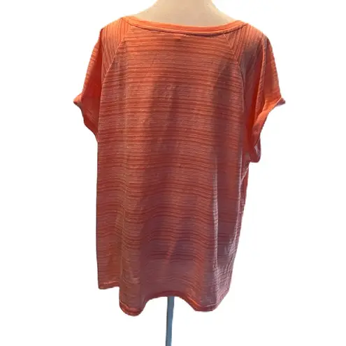 Seven7 Melon & Peach Short Sleeve Scoop Neck Lightweight Women’s T-Shirt Large