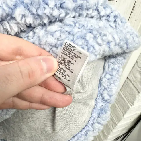 Weatherproof Sweater Women Size Large Blue Sherpa Fleece Quarter Zip Pullover