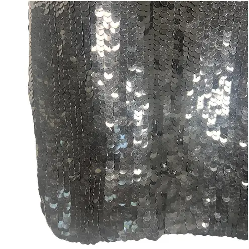 Vtg Swee Lo Skirt Women L Black Silk Sequin 80s Retro Party Cocktail Formal Glam Size L