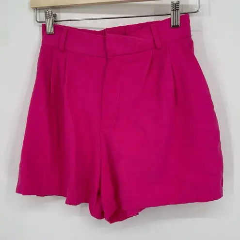 Stradivarius Pink Pleated Shorts Size 0