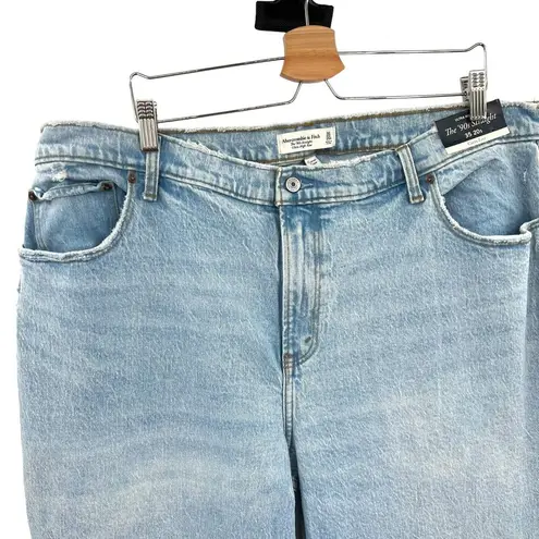 Abercrombie & Fitch Abercrombie Curve Love Ultra High Rise 90s Straight Jean Blue Size 35 20 Short