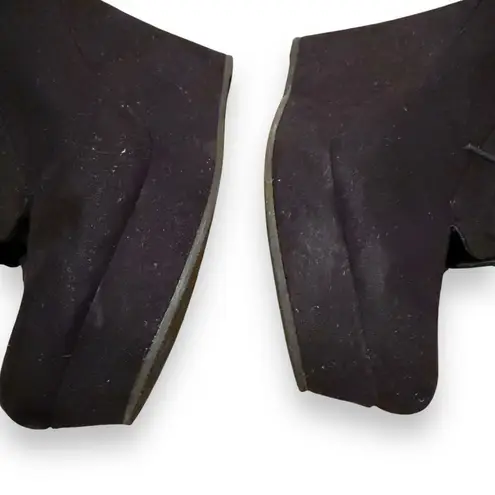 Shi by Journeys Black Lace Up Wedge Faux Suede Booties Sz 5