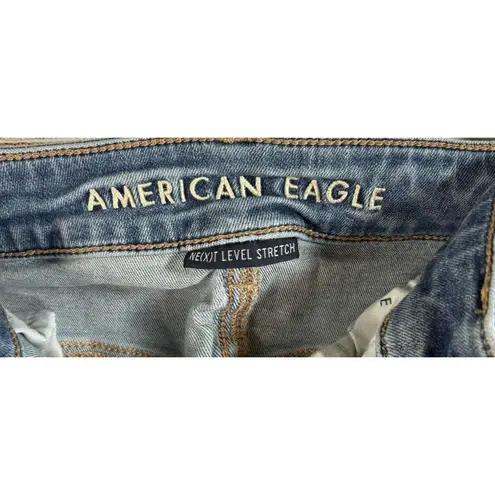 American Eagle  Next Level Stretch Hi-Rise Jeggings Women's Size 4 Short Blue - Image 2
