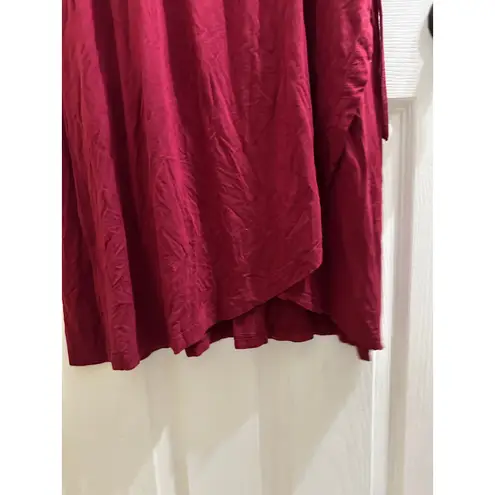 Ekouaer Maternity Nightgown Nursing Breastfeeding Sleep Dress Jersey Knit M Red Size M