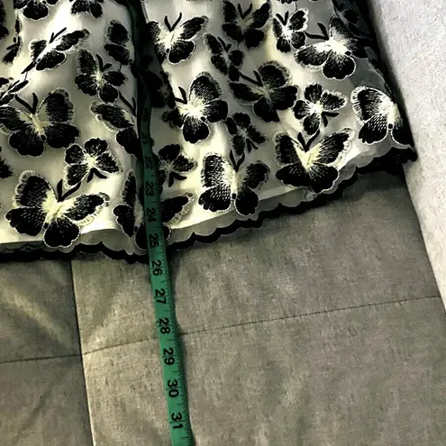 Talbots  Organza Size 8 Pleated Skirt Embroidered Butterflies Cocktail Fairygoth