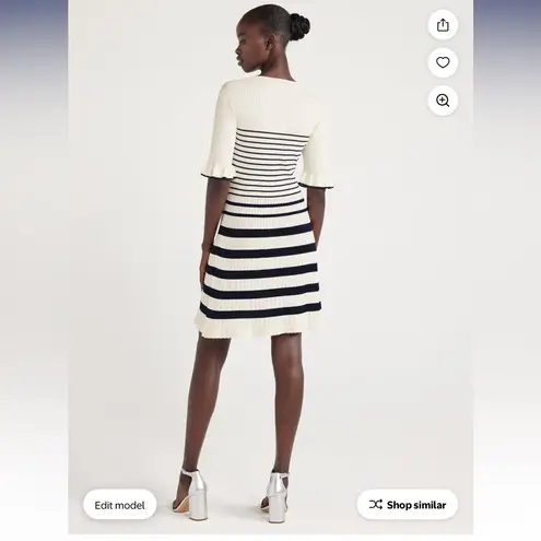 Free Assembly Women's Striped Navy and White Dress size small. NWT! Blue