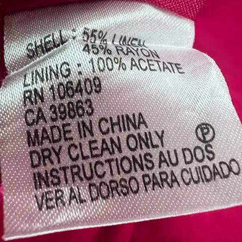 Tahari dress size 4 pink linen