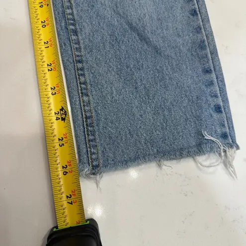 Jordache Vintage Jeans Womens 7/S Blue Straight High Rise Light Wash Denim