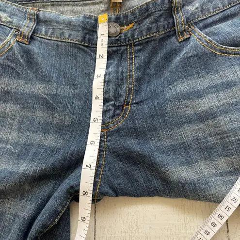 Mossimo Supply Co Distressed Denim Bootcut Jeans Size 13R Blue