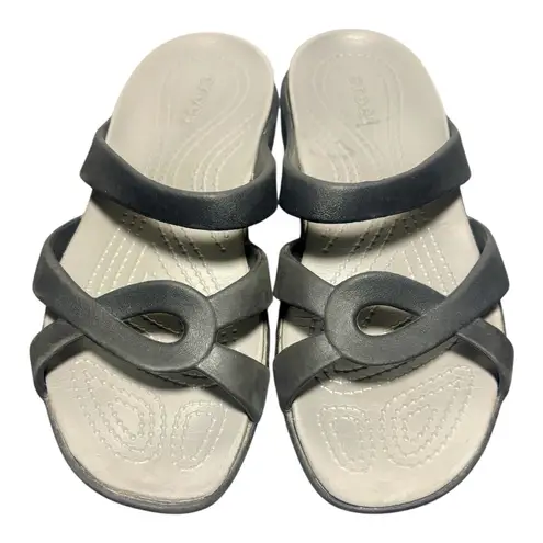 Crocs  Meleen Dual-Tone Twist Slide Sandals