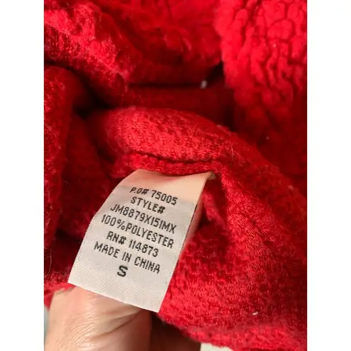 Chance or Fate Women Size S Sweatshirt Fleece Pug Reindeer Red Christmas Sequin