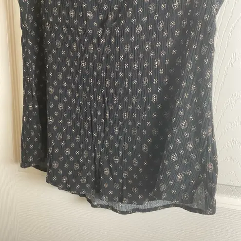 Maison Garrison Black Lace Trim Sleeveless Top Large