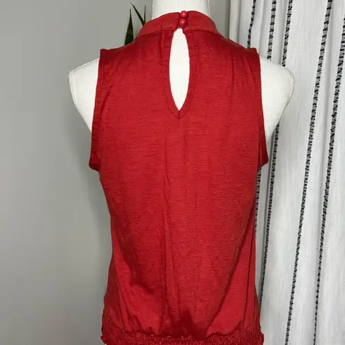 🌻Tempted Sleeveless Mockneck Burnt Orange Top Sz L Size L
