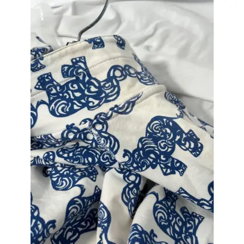 Lilly Pulitzer Lilly‎ Pulitzer Elephant Print Pullover Sweatshirt - White and Blue - Size S