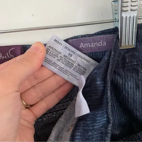 Gloria Vanderbilt Navy Blue Watercolor Tie Dye Corduroy Amanda Jeans Size 10