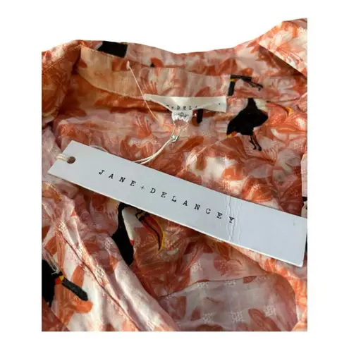 Jane and Delancey Orange Floral Dress Size S NWT