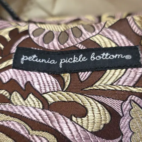 Petunia Pickle Bottom Baby Chic Paisley Diaper Bag With Changing Mat Brown