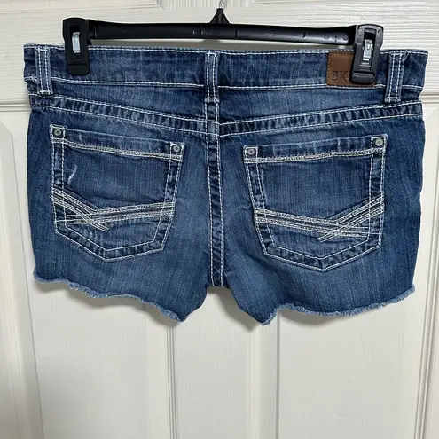 BKE Blue Jean Shorts with Distressed Hem
