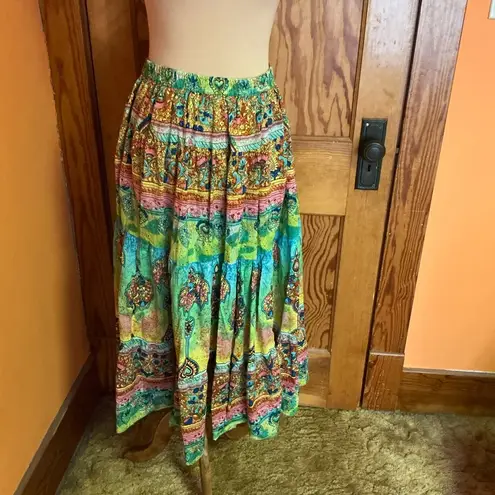 Vtg 90s colorful boho hippie chic maxi skirt Size undefined