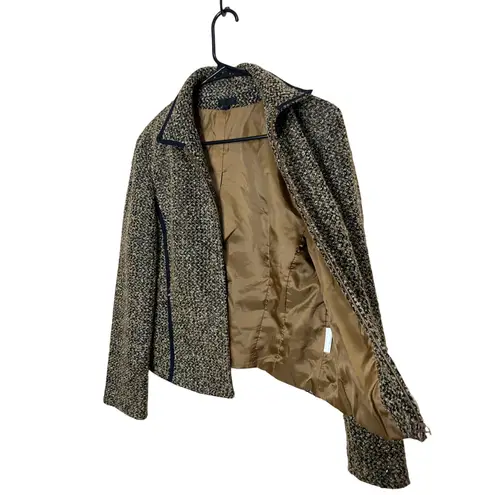 Lapis Women's Tweed Jacket and Skirt Set Size L Brown Black Textured Size L