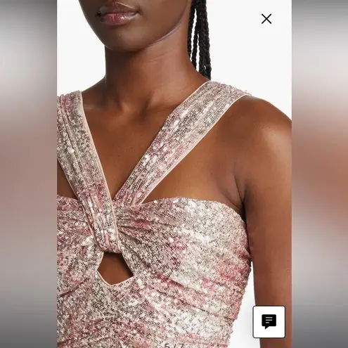 Saylor Sabryna Sequin Ruched Halter Minidress NWT size medium