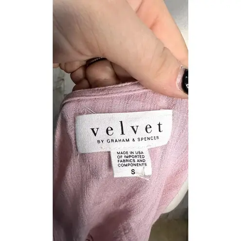 Velvet Tees Velvet by Graham & Spencer Women's Pink Striped Peplum Blouse Size Small