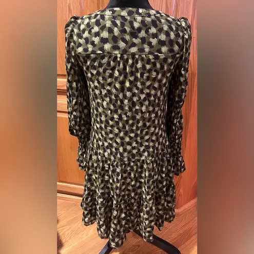 Tuckernuck Pomander Place Kenzo Swing Mini Dress Green Brushed Geo Size Small