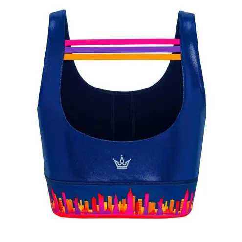 NWT Crowned Athletics Empire City Sports Bra Size Large Blue
