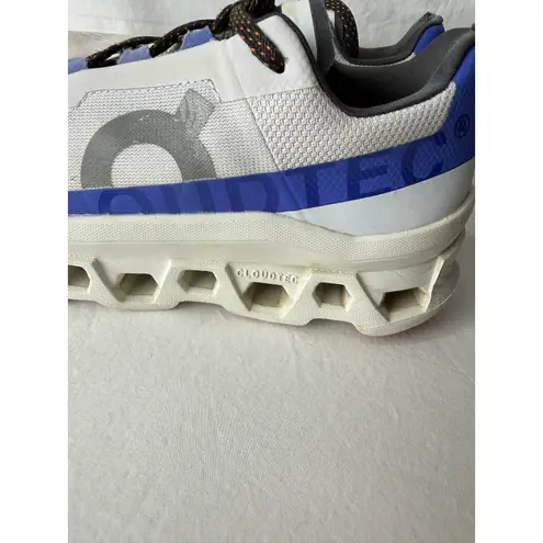 On Cloudmonster Shoes Womens Size 6.5 White Blue Running CloudTec Helion Foam