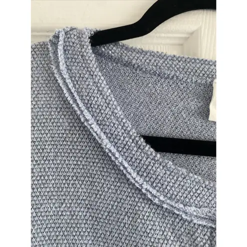 By Together  Women's Large Blue Raglan Oversized Sweater Coastal Preppy Fisherman