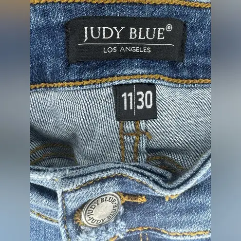 Judy Blue Distressed Buffalo Plaid Patch Skinny Jeans Size 30