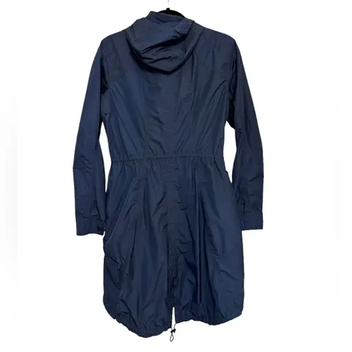 Athleta  City Slicker Long Rain Jacket in Navy Blue - Size S