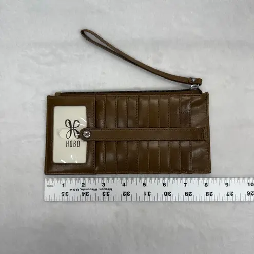 Hobo Leather Wallet Wristlet Brown Card Holder Organizer Clutch Small
