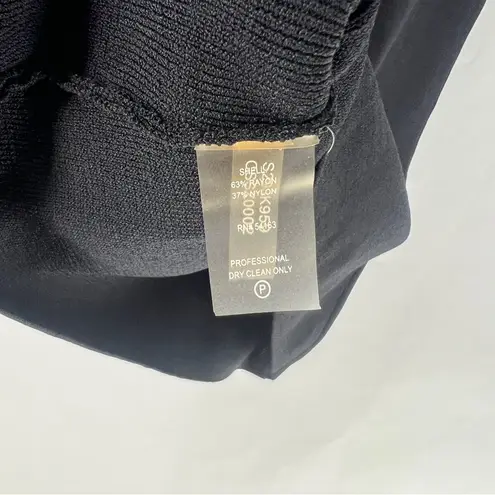 Calvin Klein  Ribbed Color Block Sleeveless Black White Mock Neck Top