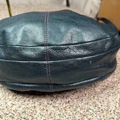 Brighton  Nina Teal Embroidered Shoulder Bag w/ Adjustable Strap