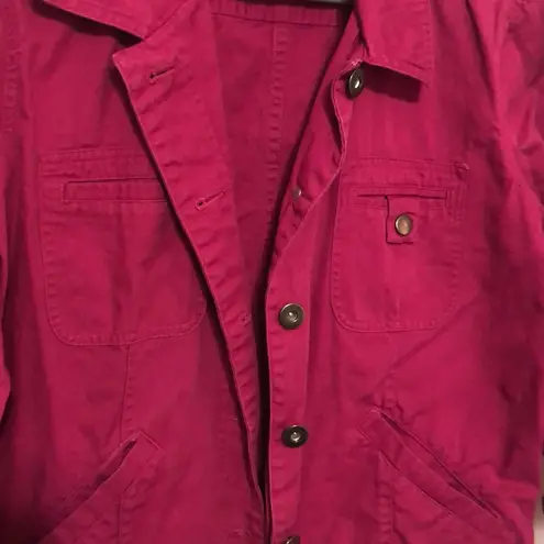 Christopher & Banks  Women’s Lightweight Pink Color Size Large Jacket 3/4 Sleeve