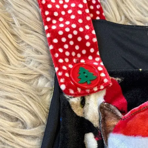 love on a hanger Cat funky ugly Christmas sweater overalls XS