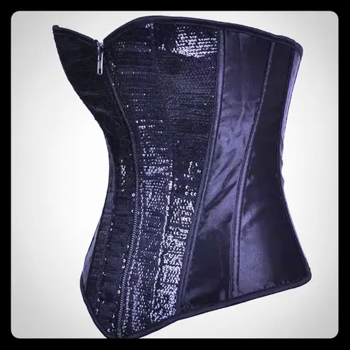 Black Sequins Corset Party New Festival