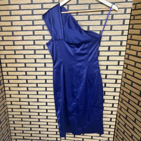Eliza J . Purple One Shoulder Satin Dress Size 6