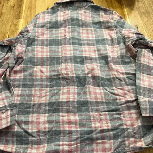 Woman Within Plaid Flannel Button Down Shirt – Size 14/16 (M)