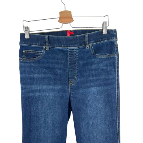 Spanx  Stretch Jeans Pull-On Flare‎ Cropped Midnight Shade Blue Size Large Tall