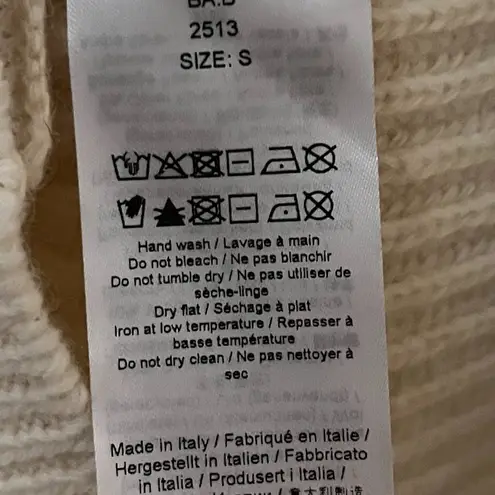 Ganni rib knit wool blend cardigan sweater in cream designer luxury neutral