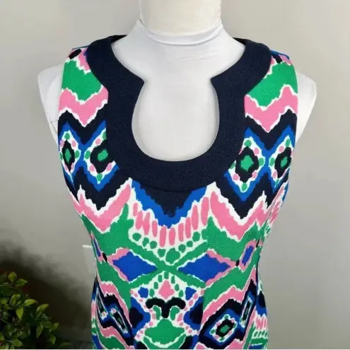 Gabby Skye  Geometric Print Sleeveless Shift Dress Multicolor Size 8