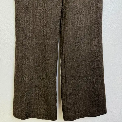Bernard Zins Wool Trouser Pants Womens 26x27.5in Striped Tailored France *Flaw Brown Size undefined