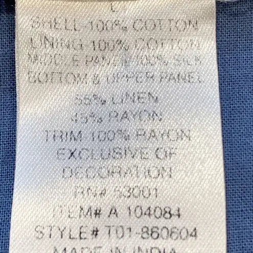 Vintage 90s Denim Jacket Pink Trim Medium Wash Floral Printed Shacket Large Blue