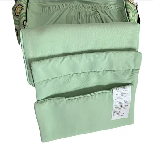 PETUNIA PICKLE BOTTOM Green White Black Diaper Bag Changing Pad Handles Strap