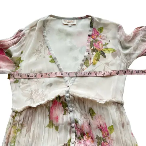 ROCOCO SAND Melody Maxi Dress Colorful Floral Pastel Watercolor Small Hi