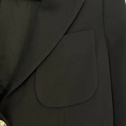 Roberto Cavalli Women's Navy Notched Lapel Patch Pockets Blazer Jacket Size 42