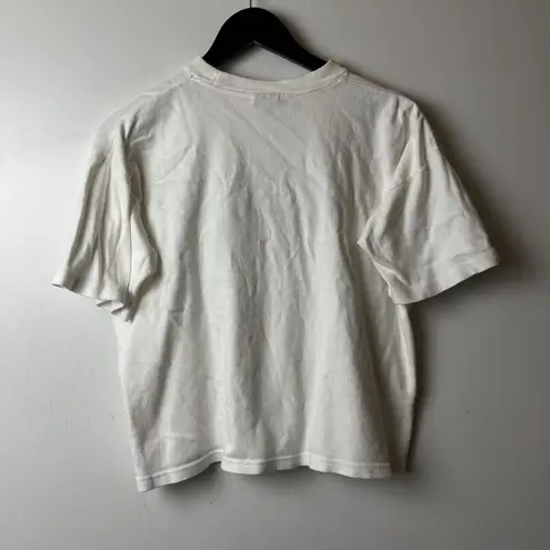 Hard Rock Cafe Oversized Jamaica T Shirt Womens White Medium M Embroidered Tee