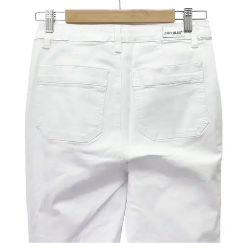 Judy Blue NWT White High Rise Button-Fly Patch Pocket Flare Jeans Size 27 NEW - Image 6